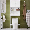 SoBuy WC-hylly kylpyhuonekaappi Pesukonekaappi Korkea kaappi BZR165-W