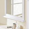 SoBuy BZR212-W Kylpyhuoneen Seinään Kiinnitettävä Kaappi Peilillä, Valkoinen 60x6x53,5 cm, MDF E1 ja Lasi, Kylpyhuoneen Peilikaappi Hyllyllä