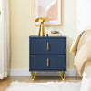 SoBuy FBT115-B Yöpöytä, 2 laatikolla, Moderni sivupöytä makuuhuoneeseen ja olohuoneeseen, Sininen L40 x S40 x K47 cm