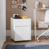 SoBuy Yöpöytä Lipasto sohvapöytä jossa 2 vetolaatikkoa FBT121-W