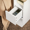 SoBuy FBT149-WN Kapea Yöpöytä – 2 Laatikoilla ja Avohyllyllä, Valkoinen, 20 x 35 x 60 cm