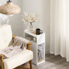 SoBuy FBT171-WN Kapea Yöpöytä Laatikkolla ja Hyllyllä – Moderni Sivupöytä Makuuhuoneeseen ja Olohuoneeseen, Valkoinen, 20 × 35 × 60 cm