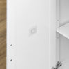 SoBuy FKW41-II-WN keittiösaareke säilytystilalla ja ulosvedettävällä työtasolla – keittiövaunu pyörillä, valkoinen, 130 × 91 × (46–71) cm
