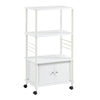 SoBuy Keittiökaappi Pyörillä puukuitulevyä Valkoinen FRG12-W
