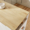 SoBuy FSB110-WN Keittiösaareke 104 × 40 × 89 cm – taitettava jatkotaso, 3 ovea, laatikko, valkoinen