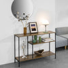 SoBuy FSB35-PF Kapea Konsolipöytä – Teräsrunko, 150 kg, 120×30×80 cm, Luonnonbeige