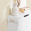 SoBuy FSR204-W Kengät Säilytyskaappi Eteiseen – Erittäin Ohut 19 cm Syvyys, Pystysuora/Vaakasuora Asennus, Kengille ja Pienille Tavaroille – MDF E1, Valkoinen, 35 kg, 50x19x100 cm