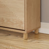 SoBuy FSR212-N kapea kenkäkaappi 24 cm – puinen kenkäsäilytyskaappi, suuri kapasiteetti, moderni skandinaavinen design, 60 × 24 × 95 cm