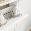 SoBuy FSR216-W erittäin kapea kenkäkaappi 18 cm – tilaa säästävä ratkaisu eteiseen, valkoinen, 105 × 18 × 78 cm