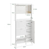 SoBuy FSR233-W Kenkäkaappi 83 × 14 × 197 cm – peili, reikälevy, metallikoukut, valkoinen