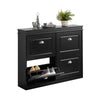 SoBuy FSR79-SCH Kenkäkaappi 4 Ovella – 105 × 24 × 83 cm, 50 kg, Musta