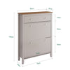 SoBuy FSR89-KA Kengät Kaappi Eteiseen – Suuri Kapasiteetti 12 Paria + Vetolaatikko Kengille, Eteinen, Käytävä – MDF E1 Puu, 80x25x108 cm, Vaaleanruskea