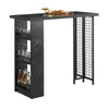 SoBuy FWT100-SCH Baaripöytä 3 Avohyllyä – 120 × 50 × 105 cm, Musta