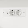 SoBuy HAT10-E-W Kissanhiekkalaatikko-kaappi 80 × 60 × 116,5 cm – pistorasiat, USB-lataus, raapimislauta, valkoinen