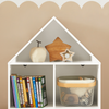 SoBuy Lasten kirjahylly Kulmahylly Säilytyspenkki KMB58-W