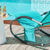 SoBuy Puutarhan Keinutuoli Metallija polypropeenia Turkoosi OGS28-HB