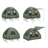 SoBuy 4-in-1 Teltta katoksella 2 Hengelle – Retkiteltta | 193x145x185cm Vihreä OGS61-L-GR