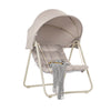 SoBuy OGS62-MI Riipputuoli Aurinkokatoksella – Keinutuoli Rentoutumiseen Puutarhaan ja Parvekkeelle, Beige, 108 × 126 × 163 cm