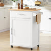 SoBuy Keittiökaappi Pyörillä puukuitulevyä Valkoinen FKW102-WN