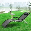 SoBuy Aurinkotuoli Metallija polypropeenia Musta OGS38-SCH