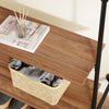 SoBuy KLS19-SCH seinään kiinnitettävä vaateteline – 4 vaatetankoa ja 4 hyllyä, kantavuus 120 kg, teollinen musta, 265 × 48 × 220 cm