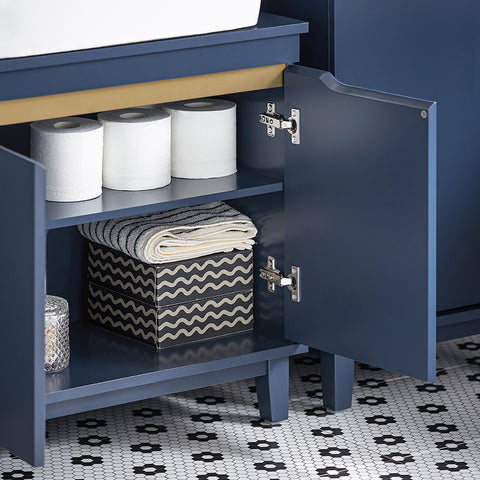 SoBuy Sininen Allaskaappi Kylpyhuone kaappi BZR113-B