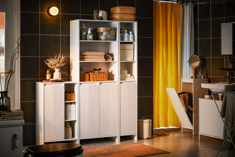 SoBuy kylpyhuone kaappi Allaskaappi 2 ovea BZR157-W