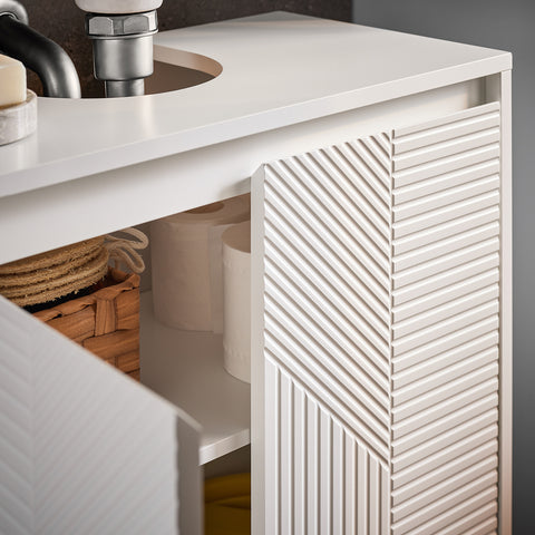 SoBuy kylpyhuone kaappi Allaskaappi 2 ovea BZR157-W