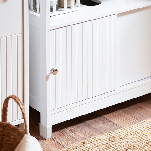 SoBuy Kylpyhuone kaappi liukuovilla Allaskaappi Allaskaluste BZR185-W