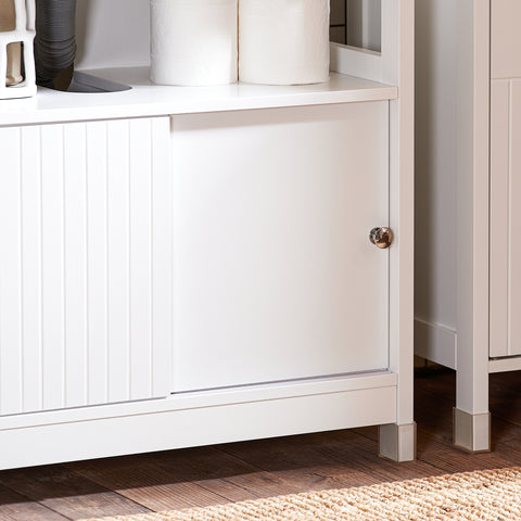 SoBuy Kylpyhuone kaappi liukuovilla Allaskaappi Allaskaluste BZR185-W