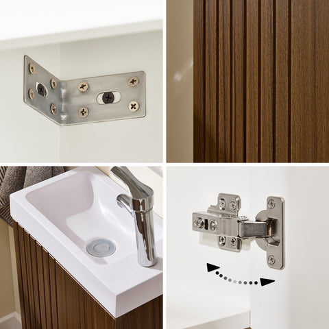 SoBuy Kylpyhuonekaappi Allaskaappi Kompakti Säilytys BZR196-BR