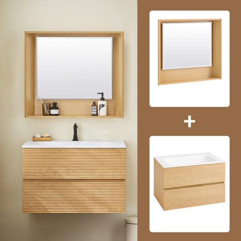 SoBuy Allaskaappi Peili Kylpyhuonekalustesetti BZR198-N