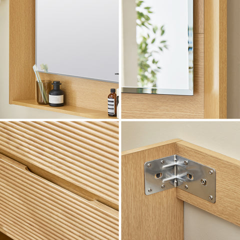 SoBuy Allaskaappi Peili Kylpyhuonekalustesetti BZR198-N