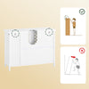 SoBuy BZR210-W Allaskaapin Aluskaappi, 2 Ovea ja Avohylly – MDF E1 -materiaalia, Säädettävä Hylly, Kantavuus 42 kg – Kylpyhuonekaappi 80x31,5x60,5 cm