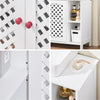 SoBuy BZR210-W Allaskaapin Aluskaappi, 2 Ovea ja Avohylly – MDF E1 -materiaalia, Säädettävä Hylly, Kantavuus 42 kg – Kylpyhuonekaappi 80x31,5x60,5 cm
