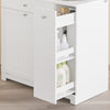 Ennakkomyynti SoBuy BZR214-W Kylpyhuoneen kaappi pyykkikorilla – Säilytyspylväs, jossa 1 laatikko ja liukuva osasto, vedenkestävä kylpyhuonekaappi 78x38x90 cm – Ihanteellinen WC:hen, pesualtaan tai kylpyhuoneen käyttöön