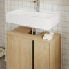SoBuy BZR235-N Allaskaappi 60 × 30 × 60 cm – U-muotoinen aukko, 2 ovea, vaalea tammi