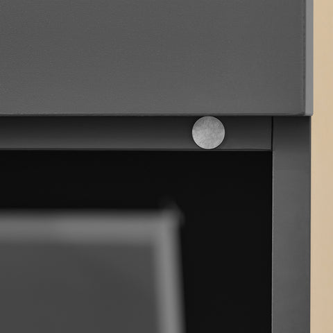 SoBuy BZR33-II-DG Kylpyhuonekaluste pyykkikorilla – Alakaappi, kaappi kahdella laatikolla ja suurilla pyykkipusseilla, säilytyskaappi, pyykkikori, harmaa, L78xS38xK90 cm