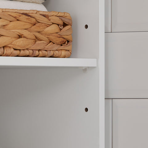 SoBuy Korkea Kaappi 1 Ovi puukuitulevyä Valkoinen BZR43-W
