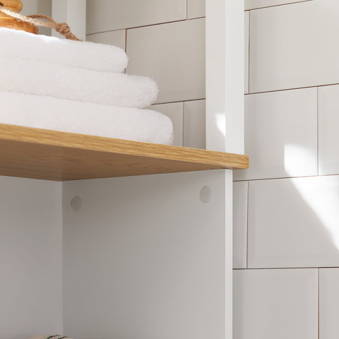 SoBuy Korkea Kaappi 1 Ovi puukuitulevyä Valkoinen BZR43-W