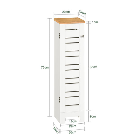 SoBuy WC paperiteline kylpyhuone kaappi BZR85-W