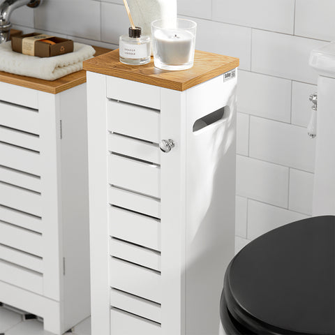 SoBuy WC paperiteline kylpyhuone kaappi BZR85-W