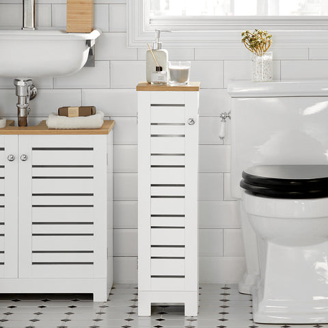 SoBuy WC paperiteline kylpyhuone kaappi BZR85-W