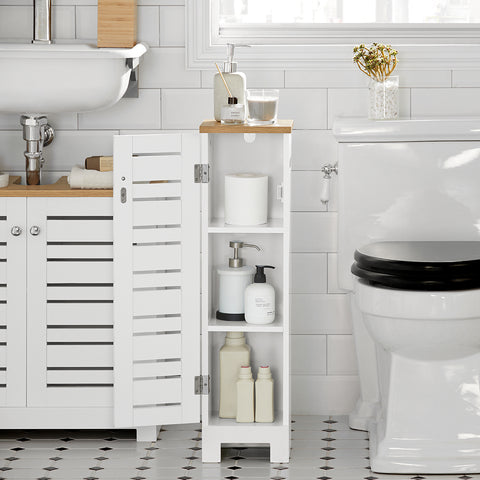 SoBuy WC paperiteline kylpyhuone kaappi BZR85-W