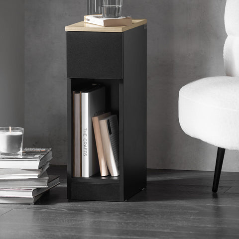 SoBuy FBT111-SCH Yöpöytä, Yöpöytälaatikko ja Apupöytä, Kompakti Pöytä Laatikoilla