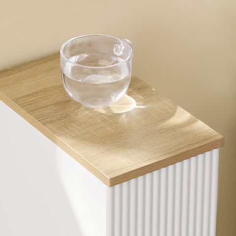 Ennakkomyynti SoBuy FBT111-W Kapea ja Siro Yöpöytä Laatikoilla ja Hyllyllä – Sivupöytä tai Yöpöytä – Säilytysratkaisu Makuuhuoneeseen tai Olohuoneeseen – Valkoinen – Koko: L20 x S35 x K60 cm