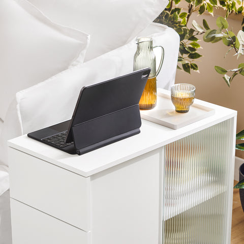 SoBuy Pyörällinen Arkistokaappi Tulostinteline FBT141-W