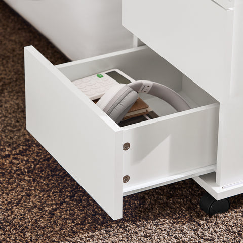 SoBuy Pyörällinen Arkistokaappi Tulostinteline FBT141-W