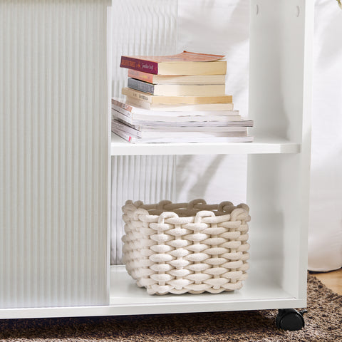 SoBuy Pyörällinen Arkistokaappi Tulostinteline FBT141-W