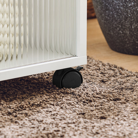 SoBuy Pyörällinen Arkistokaappi Tulostinteline FBT141-W